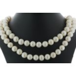 36 inch Freshwater Cultured 9.5 - 10.5mm Pearl Necklace - Valued By AGI £680.00 - Freshwater