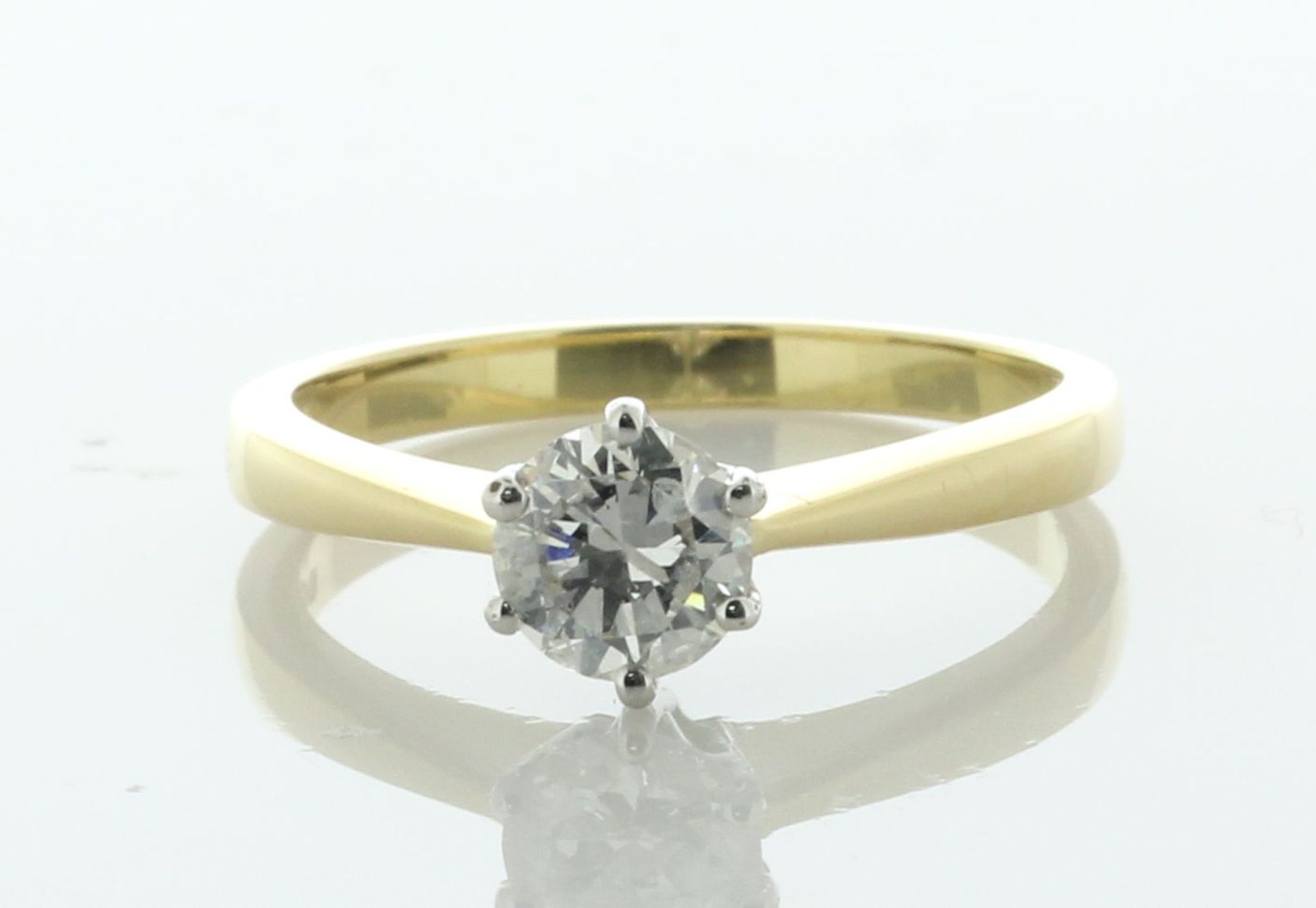 18ct Yellow Gold Single Stone Six Claw Set Diamond Ring 0.79 Carats - Valued By IDI £6,680.00 -