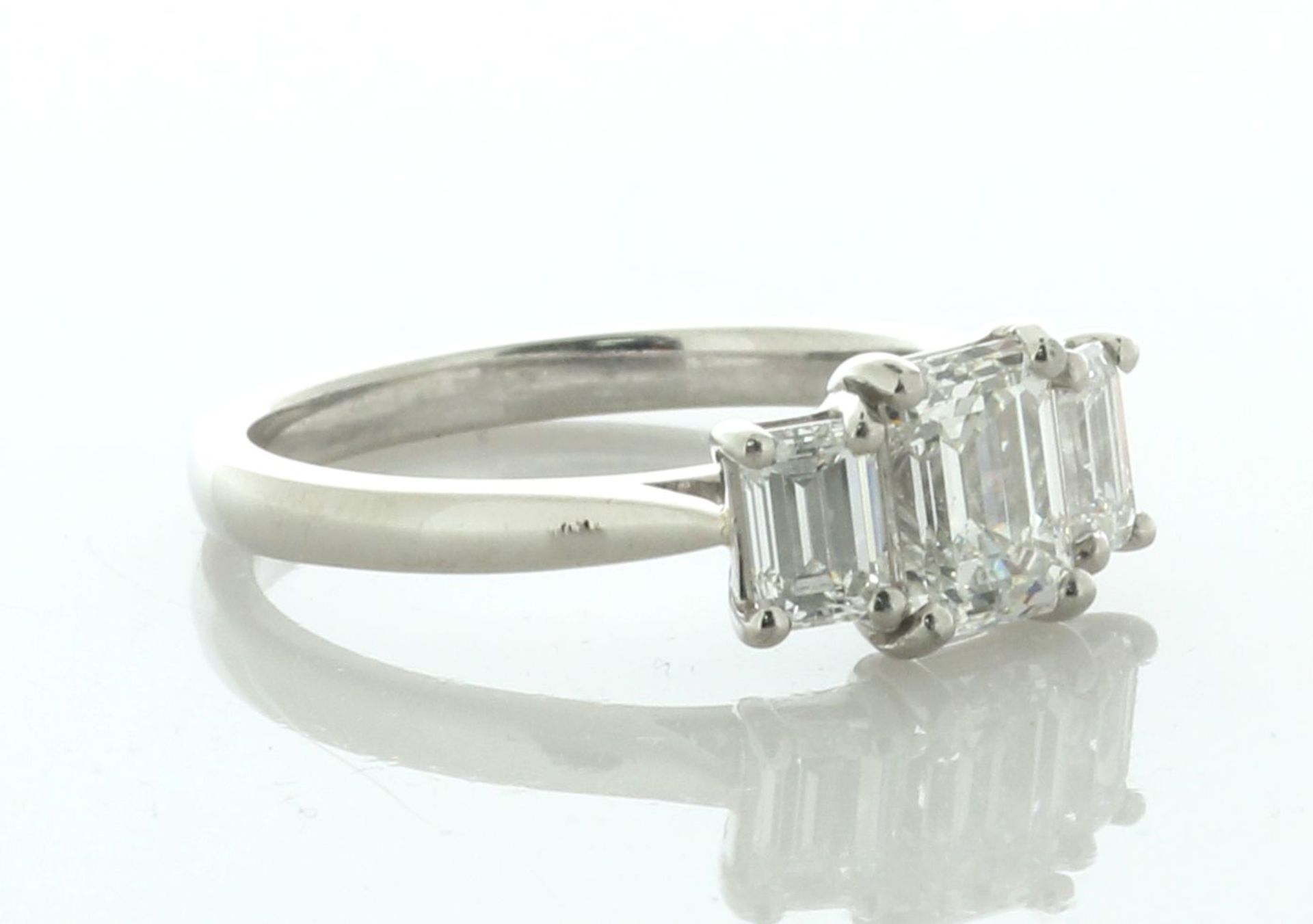 Platinum Three Stone Claw Set Diamond Ring (1.11) 1.91 Carats - Valued By GIE £77,010.00 - This - Image 2 of 5