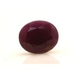 Loose Oval Ruby 4.88 Carats - Valued By GIE £14,640.00 - Colour-Purplish Red, Clarity-SI,