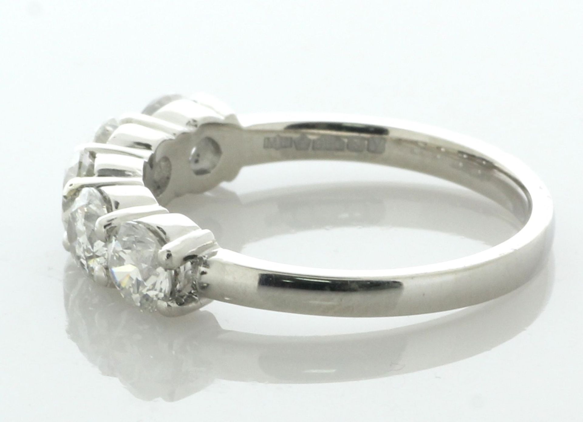 Platinum Five Stone Diamond Ring 1.52 Carats - Valued By IDI £5,245.00 - Five round brilliant cut - Image 3 of 5