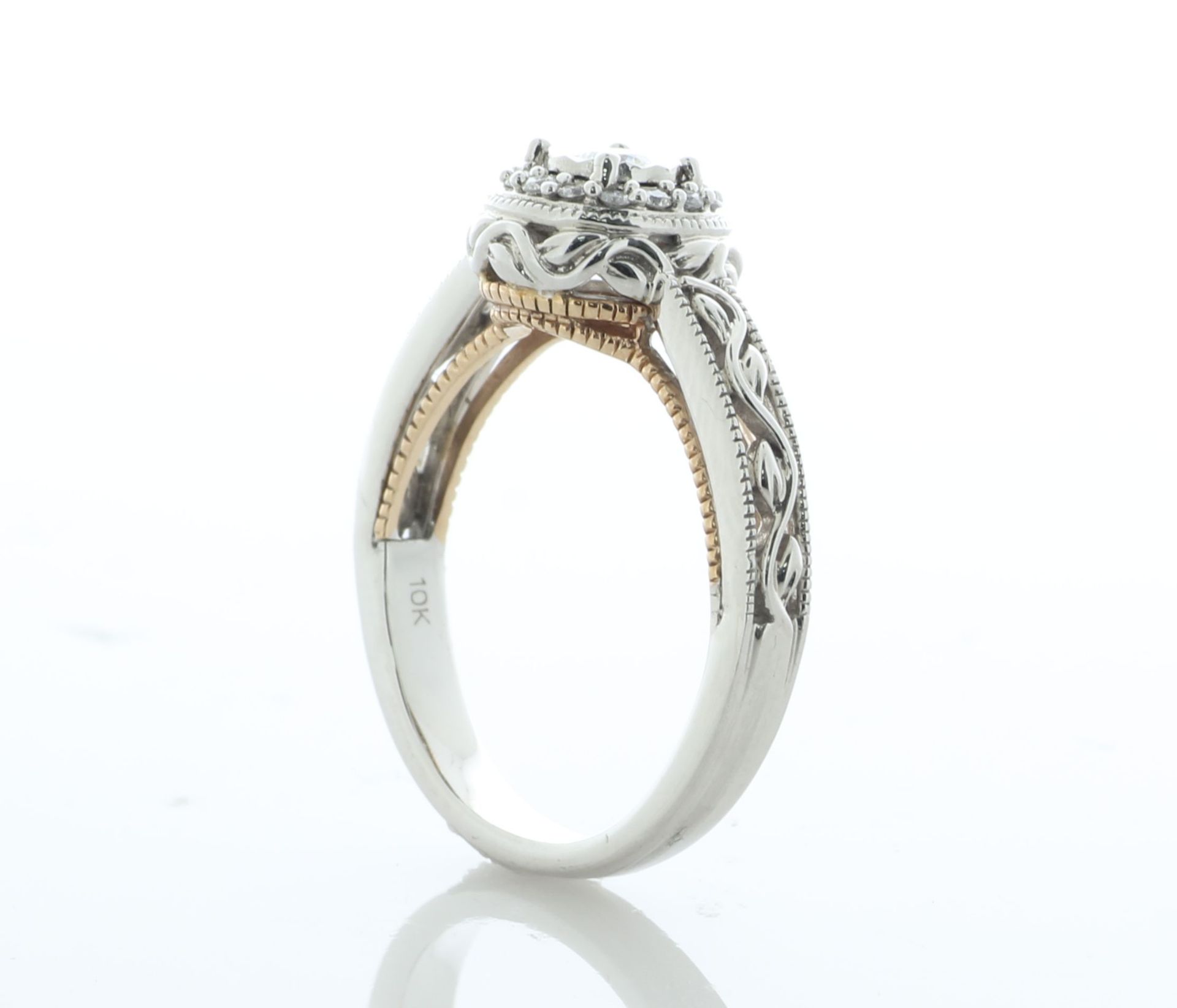 10ct White Gold Oval Cluster Claw Set Diamond Ring 0.20 Carats - Valued By IDI £3,695.00 - This - Image 4 of 5