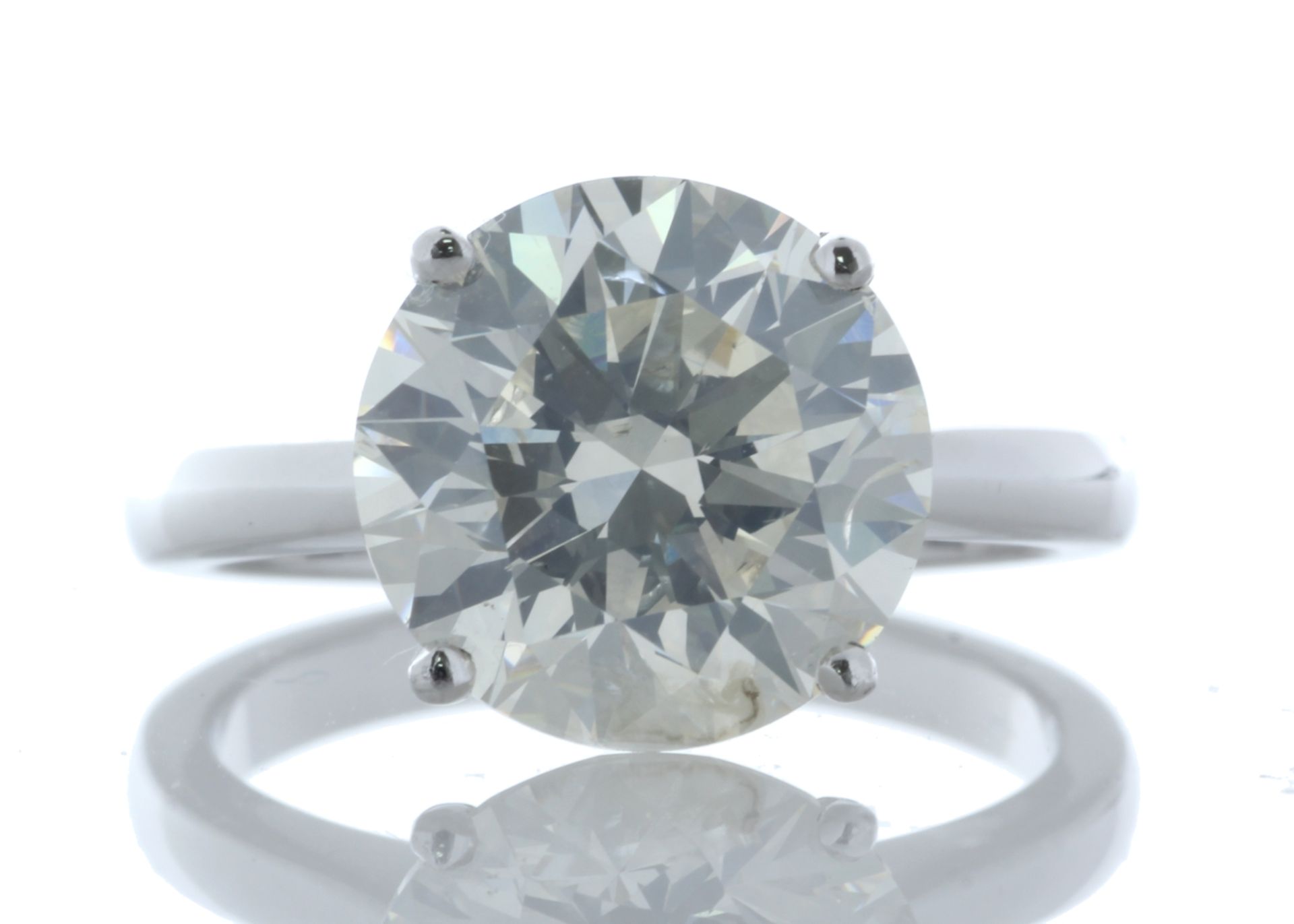 18ct White Gold Single Stone Prong Set Diamond Ring 5.07 Carats - Valued By IDI £157,500.00 - A