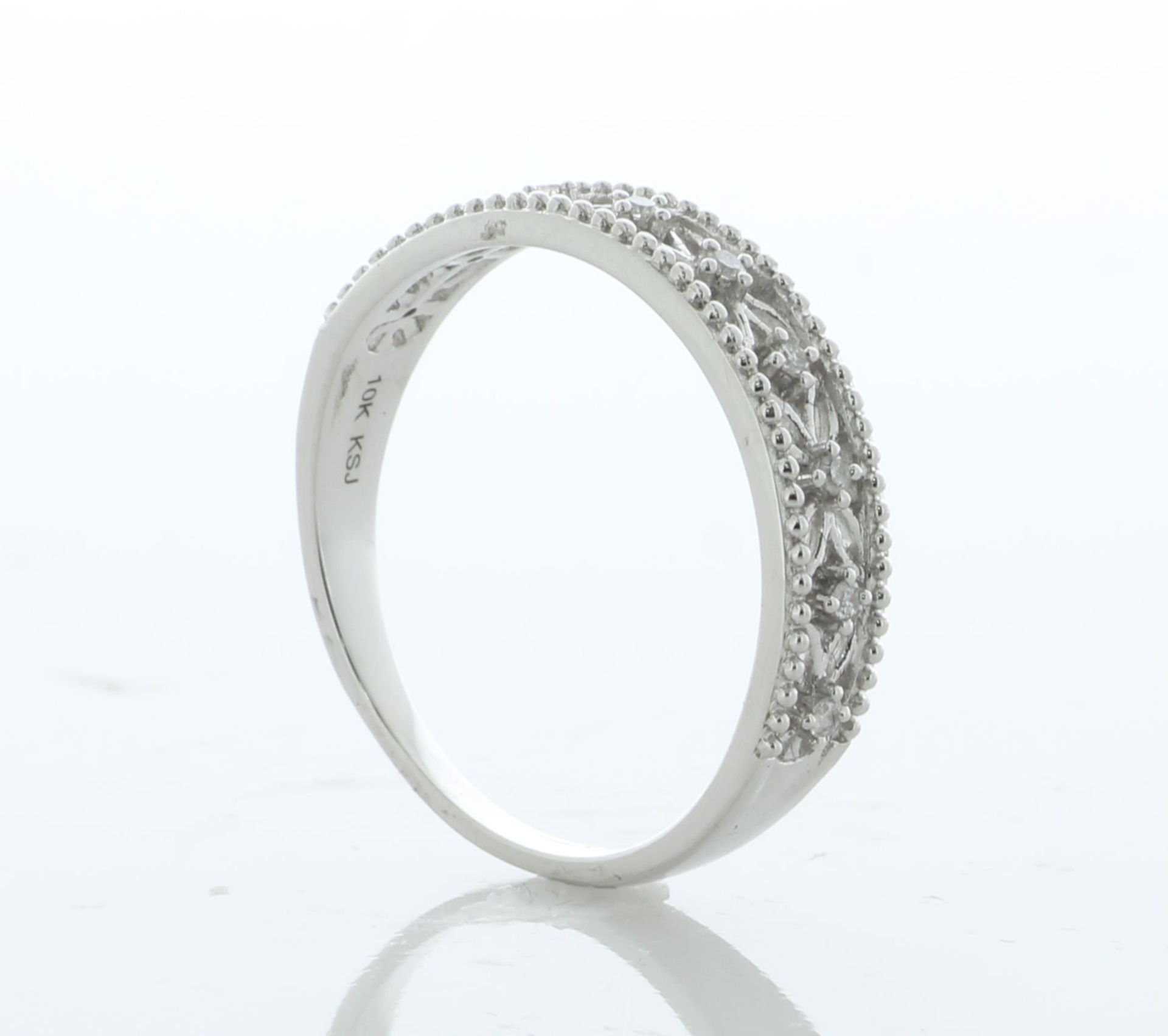 10ct White Gold Illusion Set Semi Eternity Diamond Ring 0.16 Carats - Valued By IDI £1,995.00 - This - Image 2 of 5