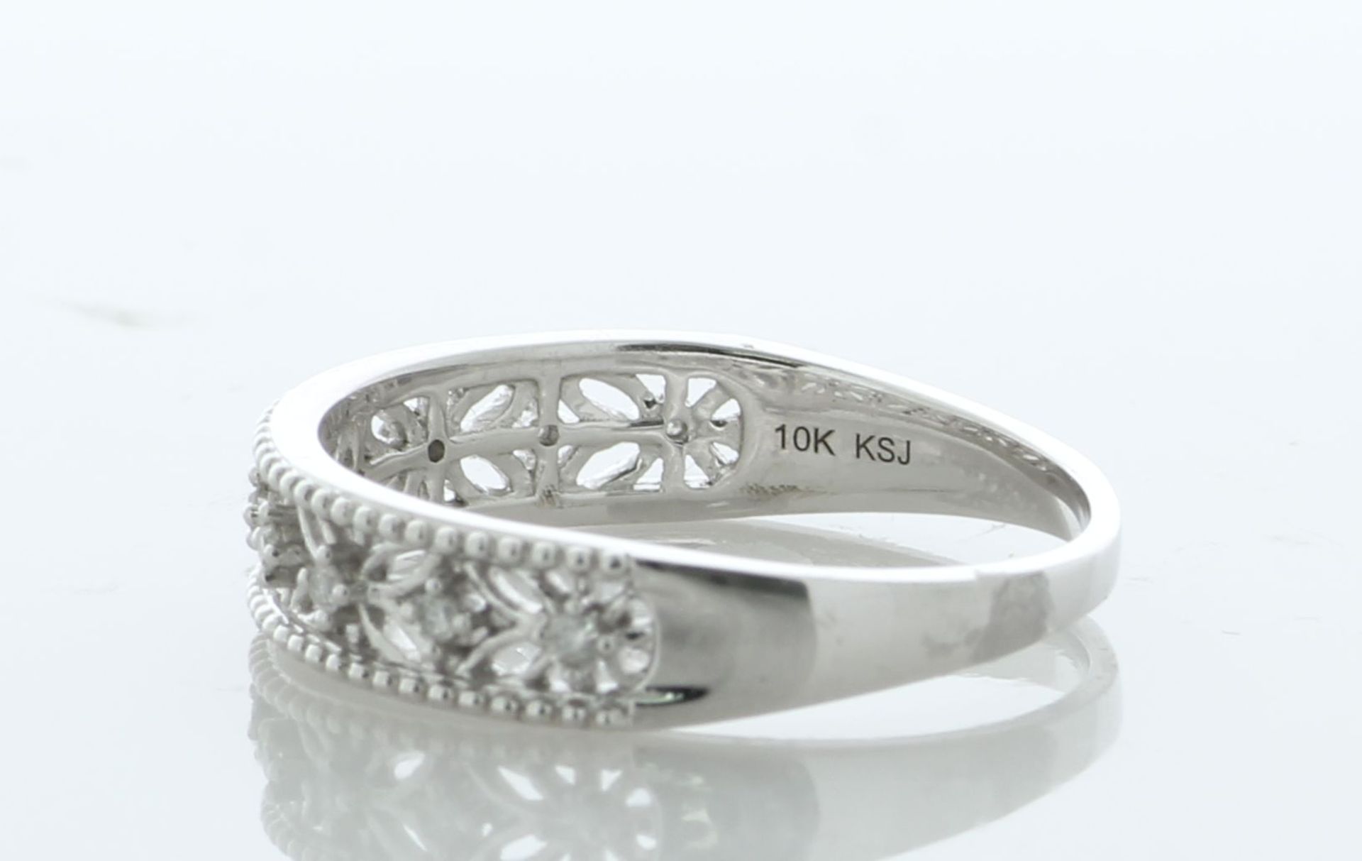 10ct White Gold Illusion Set Semi Eternity Diamond Ring 0.16 Carats - Valued By IDI £1,995.00 - This - Image 4 of 5