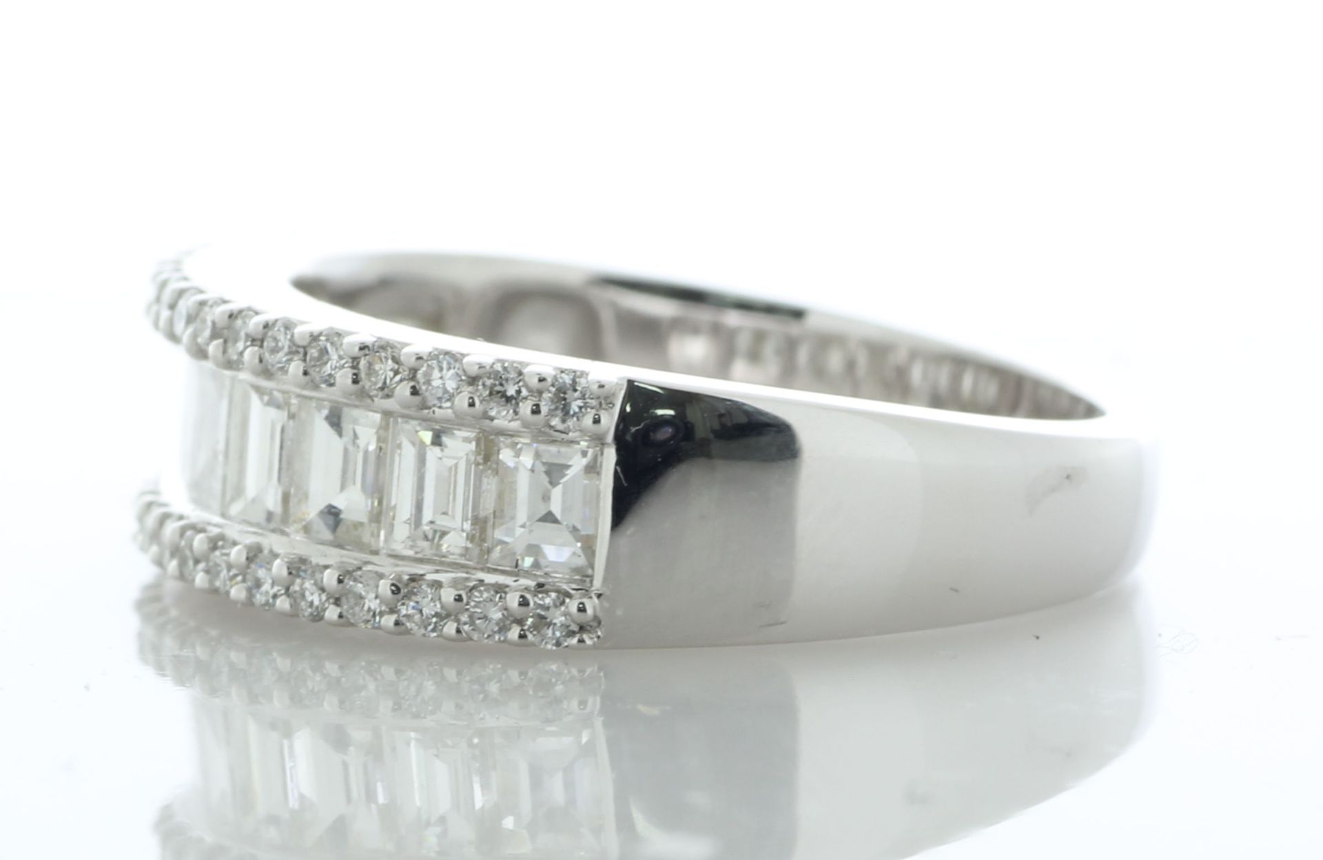 18ct White Gold Channel Set Semi Eternity Diamond Ring 1.37 Carats - Valued By IDI £10,265.00 - - Image 3 of 5