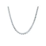 18ct 16" White Gold Tennis Diamond Collaret 10.00ct - Valued By IDI £47,140.00 - One hundred and