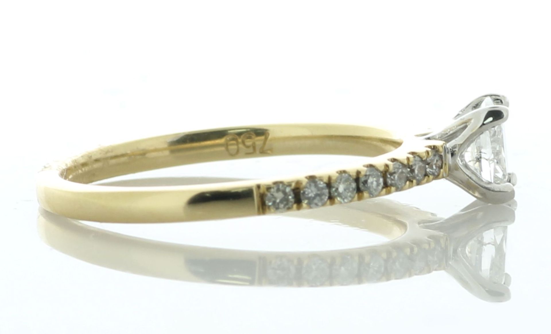 18ct Yellow Gold Single Stone Claw Set With Stone Set Shoulders Diamond Ring - Valued By IDI £3, - Image 3 of 7