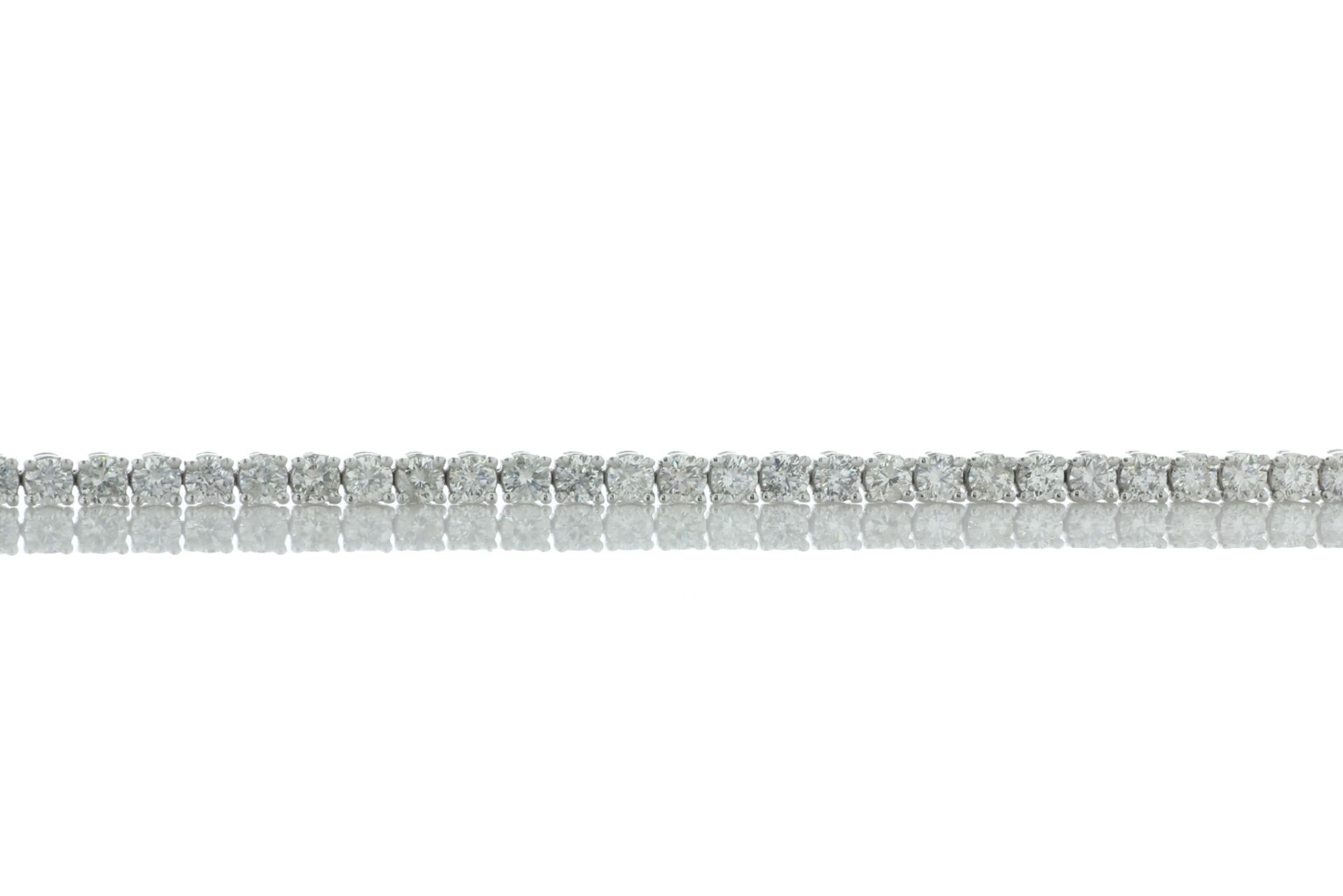 18ct White Gold Tennis Diamond Bracelet 9.86 Carats - Valued By IDI £72,705.00 - Forty one round - Image 3 of 5