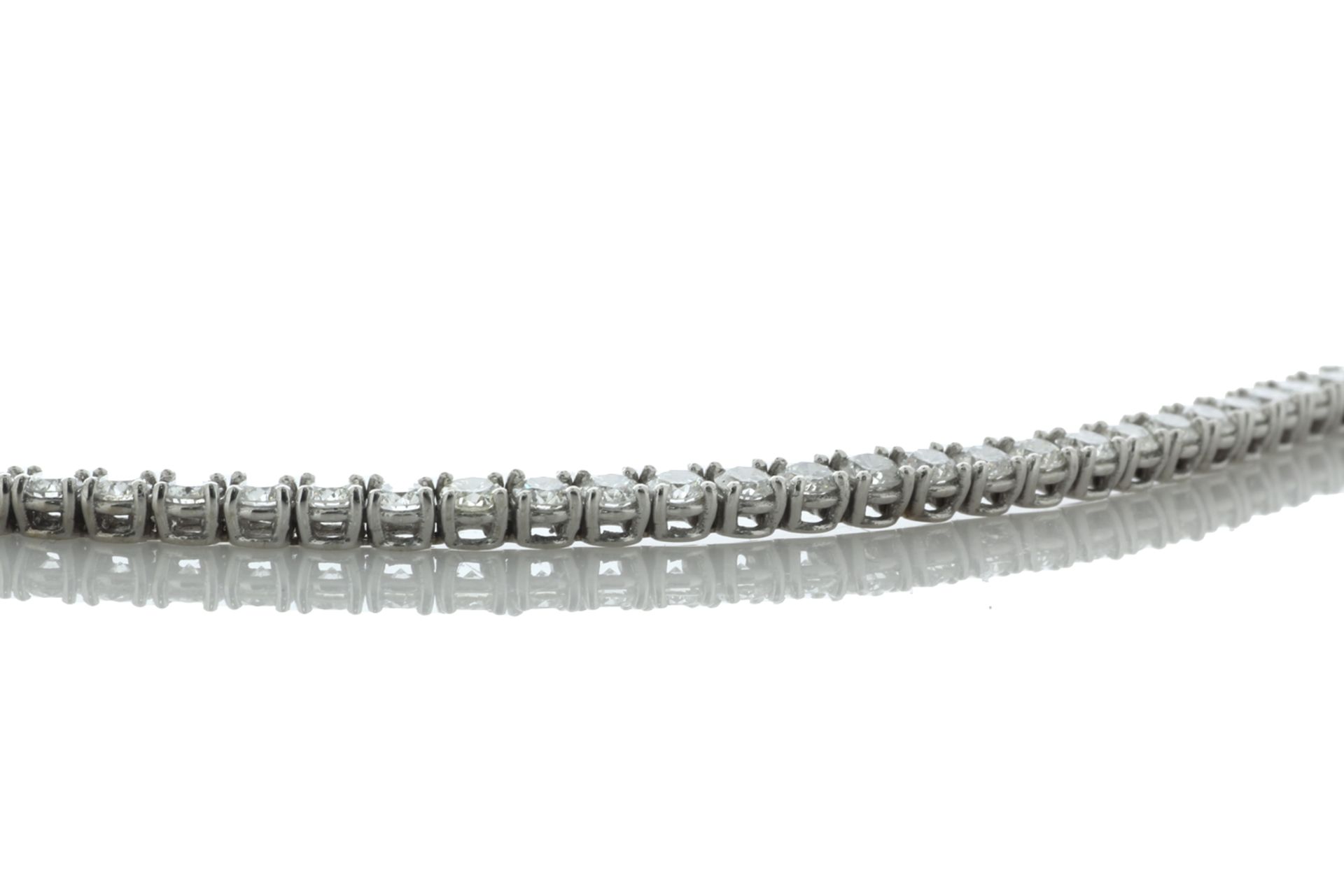 18ct White Gold Tennis Diamond Bracelet 4.83 Carats - Valued By IDI £20,620.00 - Fifty eight round - Image 4 of 5