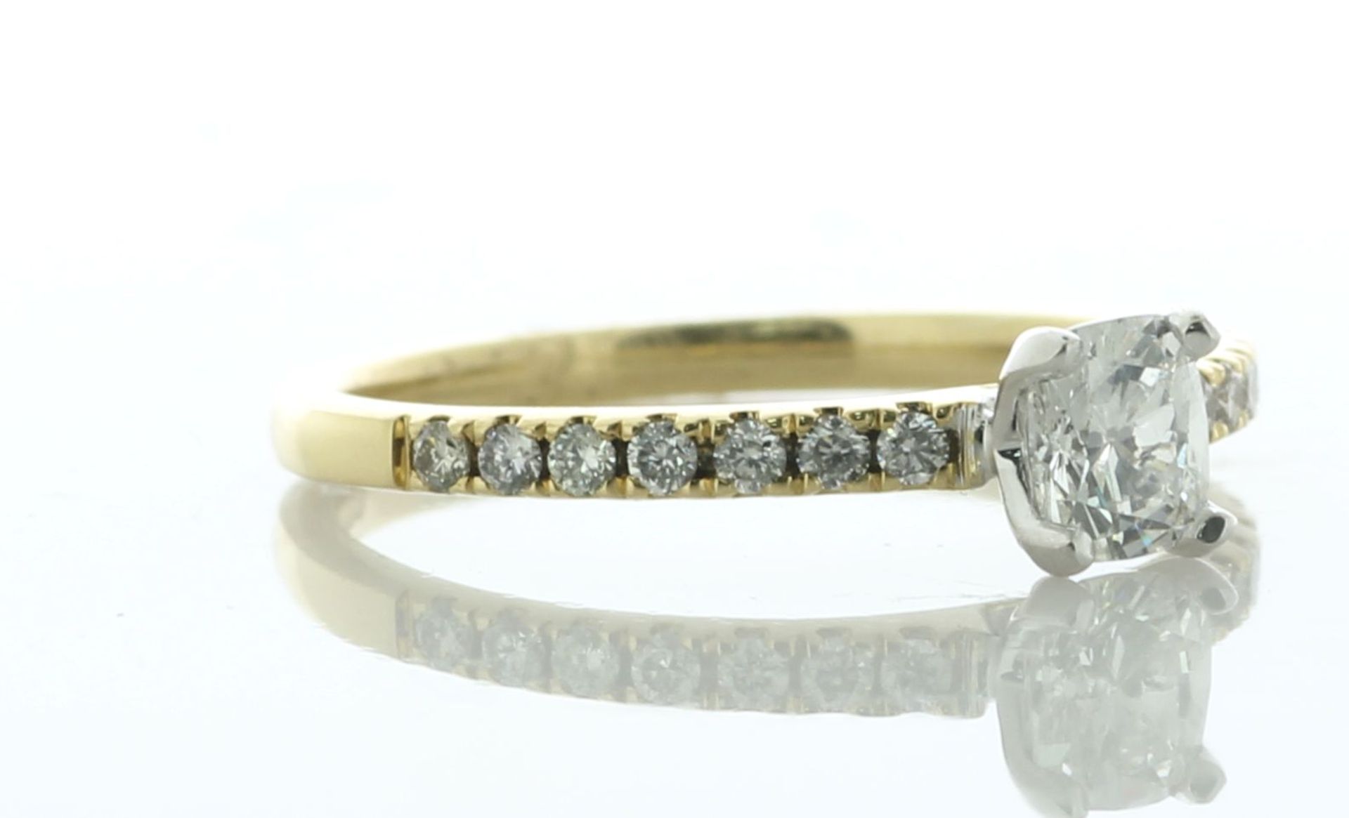 18ct Yellow Gold Single Stone Claw Set With Stone Set Shoulders Diamond Ring - Valued By IDI £3, - Image 2 of 7