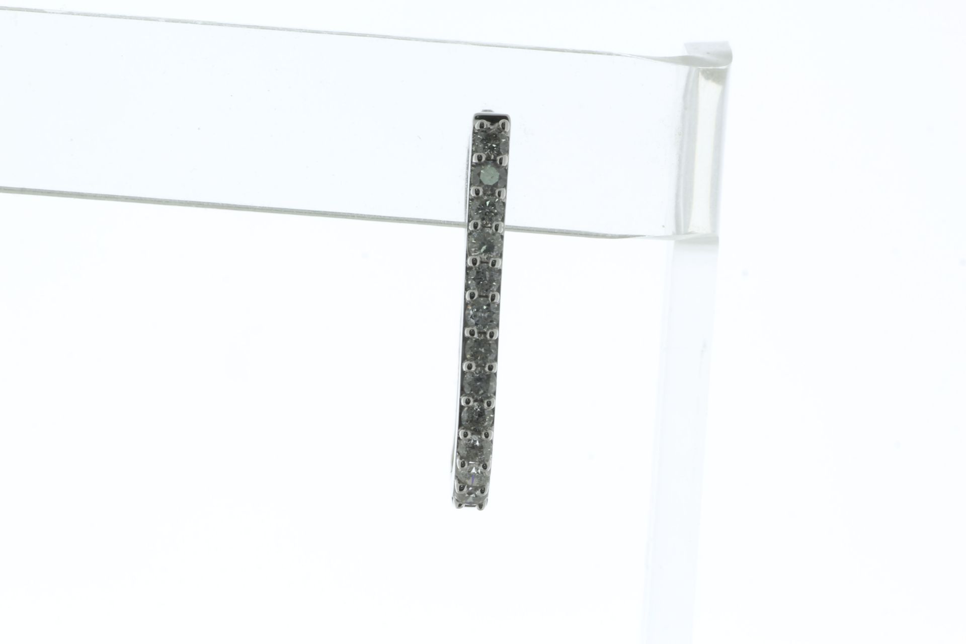 9ct White Gold Semi Eternity Diamond Hoop Earrings 1.00 Carats - Valued By IDI £7,755.00 - Twenty - Image 5 of 6