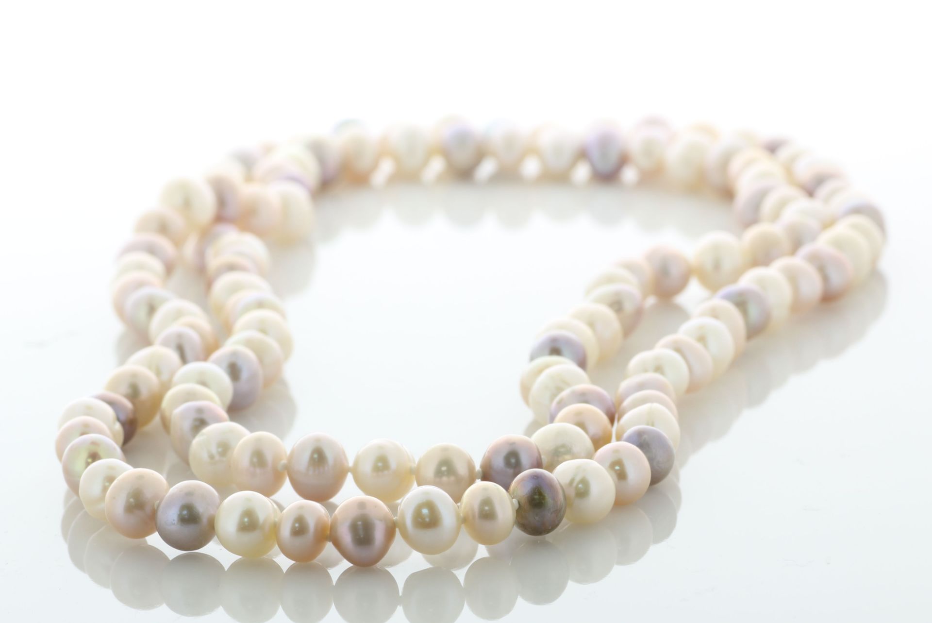 36 Inch Freshwater Cultured 7.0 - 7.5mm Pearl Necklace - Valued By AGI £340.00 - 7.0 - 7.5mm