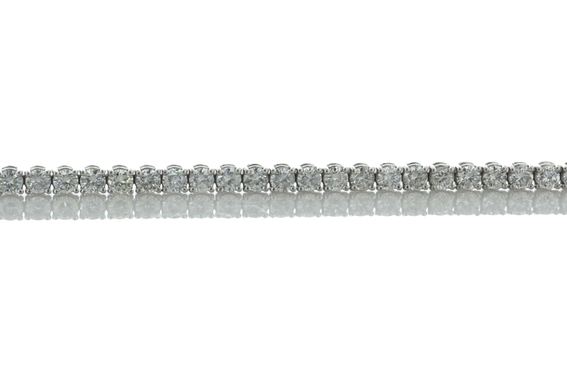 18ct White Gold Tennis Diamond Bracelet 4.83 Carats - Valued By IDI £20,620.00 - Fifty eight round - Image 3 of 5
