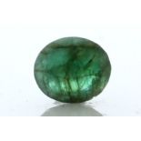 Loose Oval Emerald 6.52 Carats - Valued By GIE £13,035.00 - Colour-Emerald Green, Clarity-SI,