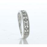10ct White Gold Illusion Set Semi Eternity Diamond Ring 0.16 Carats - Valued By IDI £1,995.00 - This