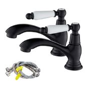 RRP £45.42 Maynosi Bathroom Basin Pillar Taps