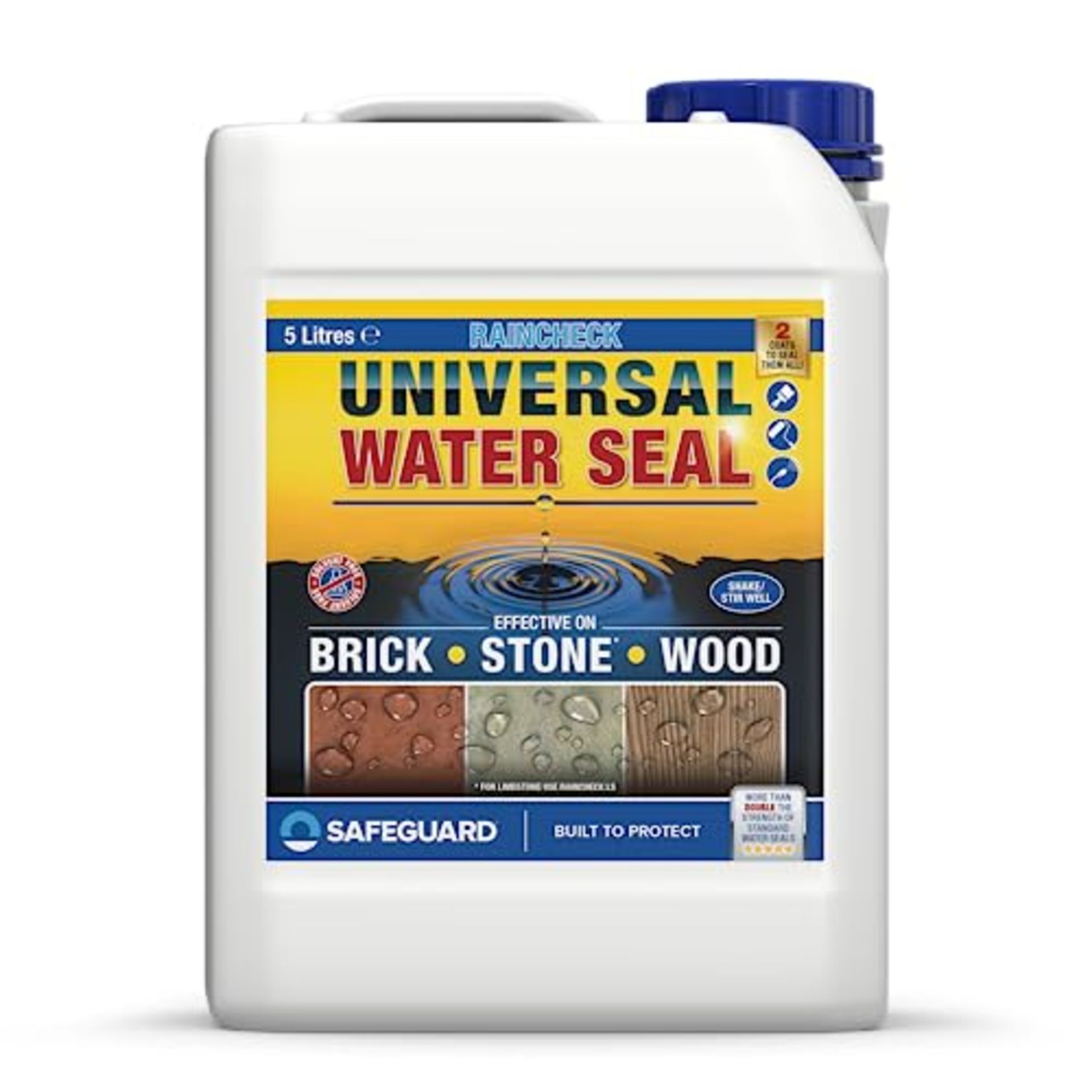 RRP £28.52 Raincheck Universal Waterseal - Brick, Wood, Concrete, Stone Water Seal