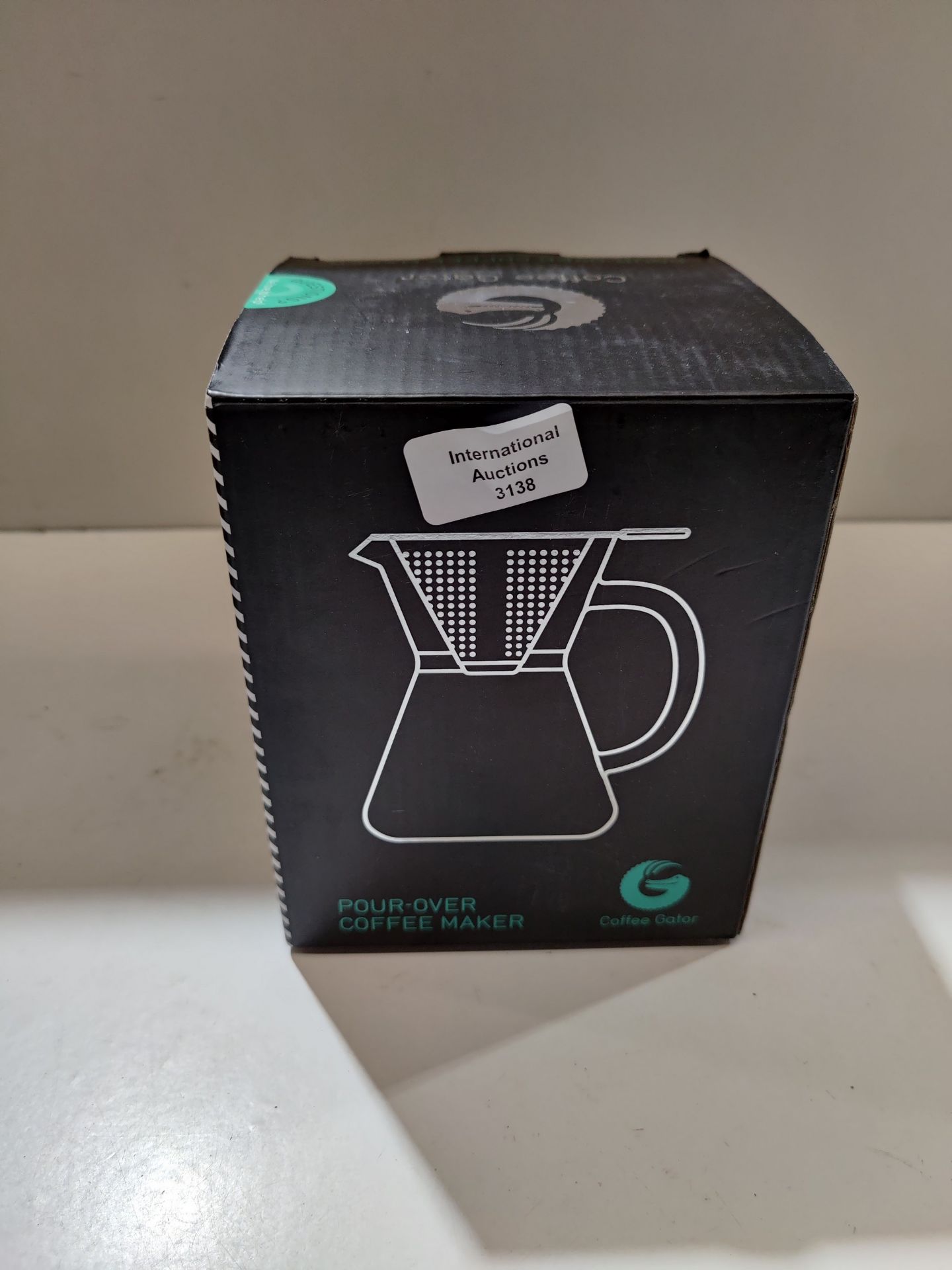 RRP £22.81 Coffee Gator Pour Over Coffee Maker Stainless Steel Filter & Glass Dripper - Image 2 of 2