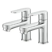 RRP £44.50 Maynosi Bathroom Basin Pillar Taps