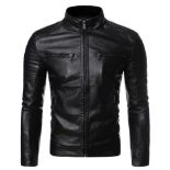 RRP £39.95 HASHOOB TRADING FZE Men's Polyurethan Leather Jacket