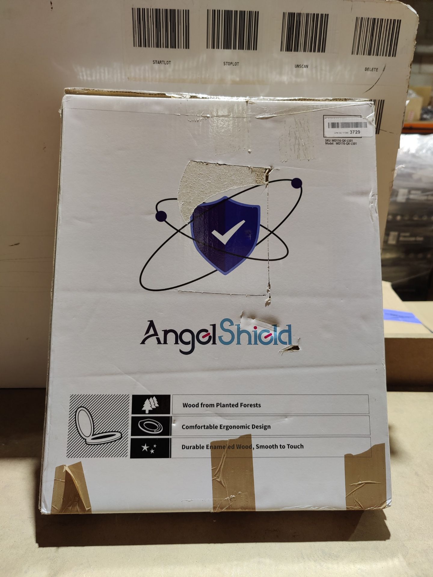 RRP £39.95 Angel Shield White Toilet Seat Antibacterial Adjustable - Image 2 of 2