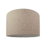 RRP £33.67 Contemporary and Stylish Natural Linen 12" Drum Lamp