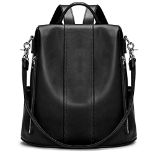 RRP £75.17 S-ZONE Women Anti-Theft Leather Backpack Purse Soft