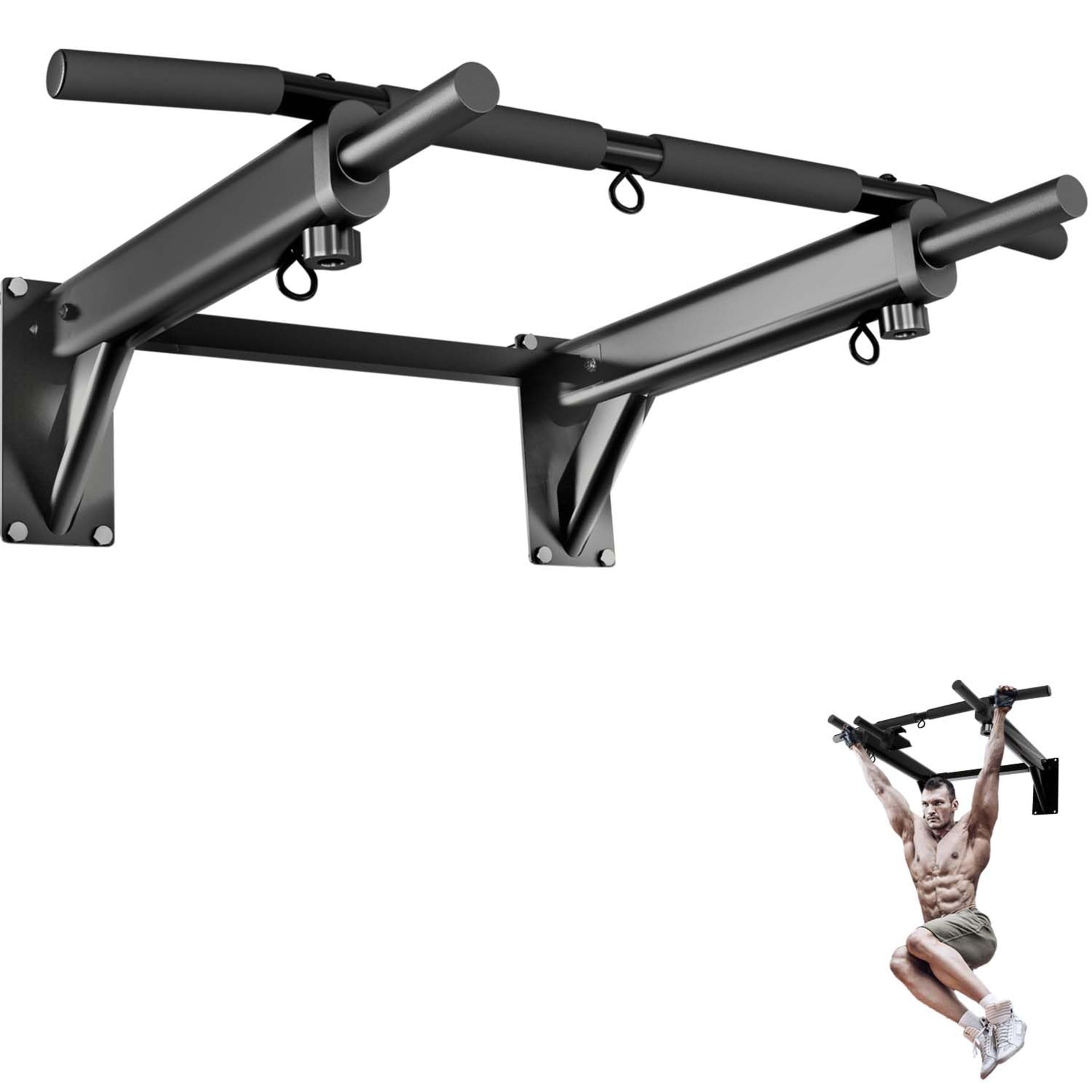 RRP £52.50 Xn8 Pull Up Bar Wall Mounted Chin Up Bar - Multi Gym Foam Padded Grip Bars