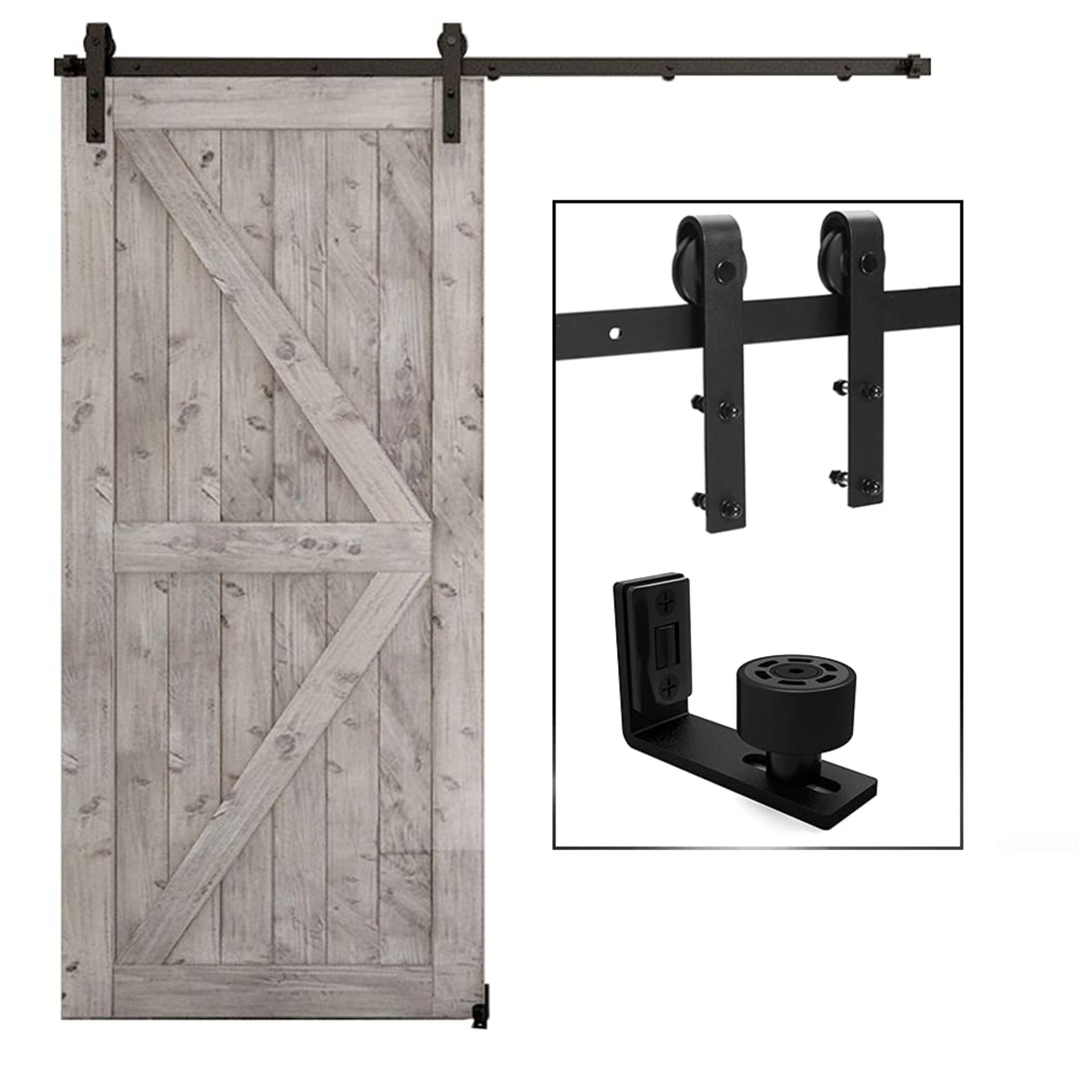 RRP £61.75 TSMST 5FT/152CM Sliding Door Track Barn Door Hardware