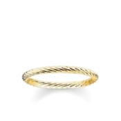 RRP £47.05 Thomas Sabo Women's 925 Sterling Silver Gold Plated Yellow Gold Ring Size