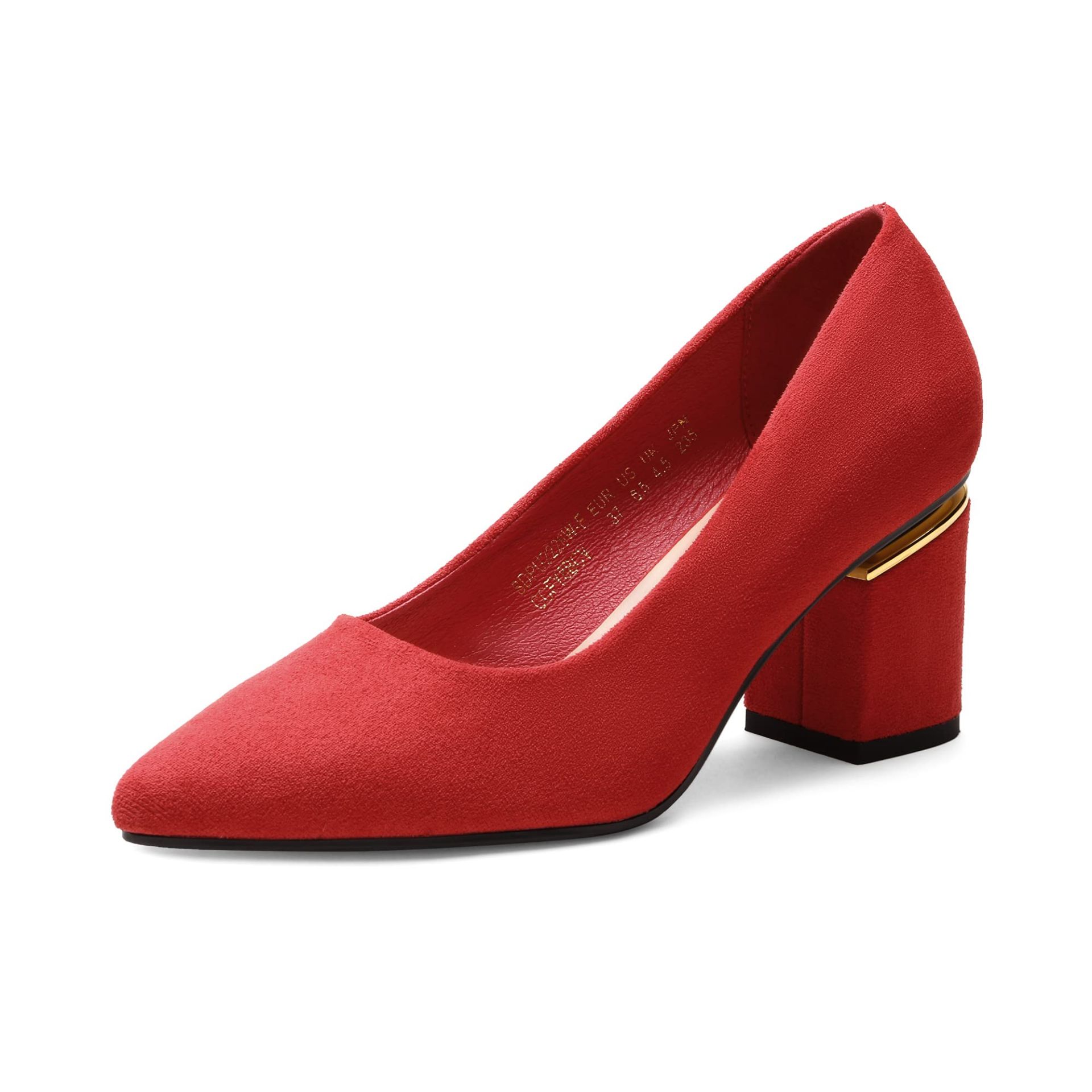 RRP £32.78 DREAM PAIRS Women's Block Heel Smart Comfort Padded Court Shoes SDPU2226W-E