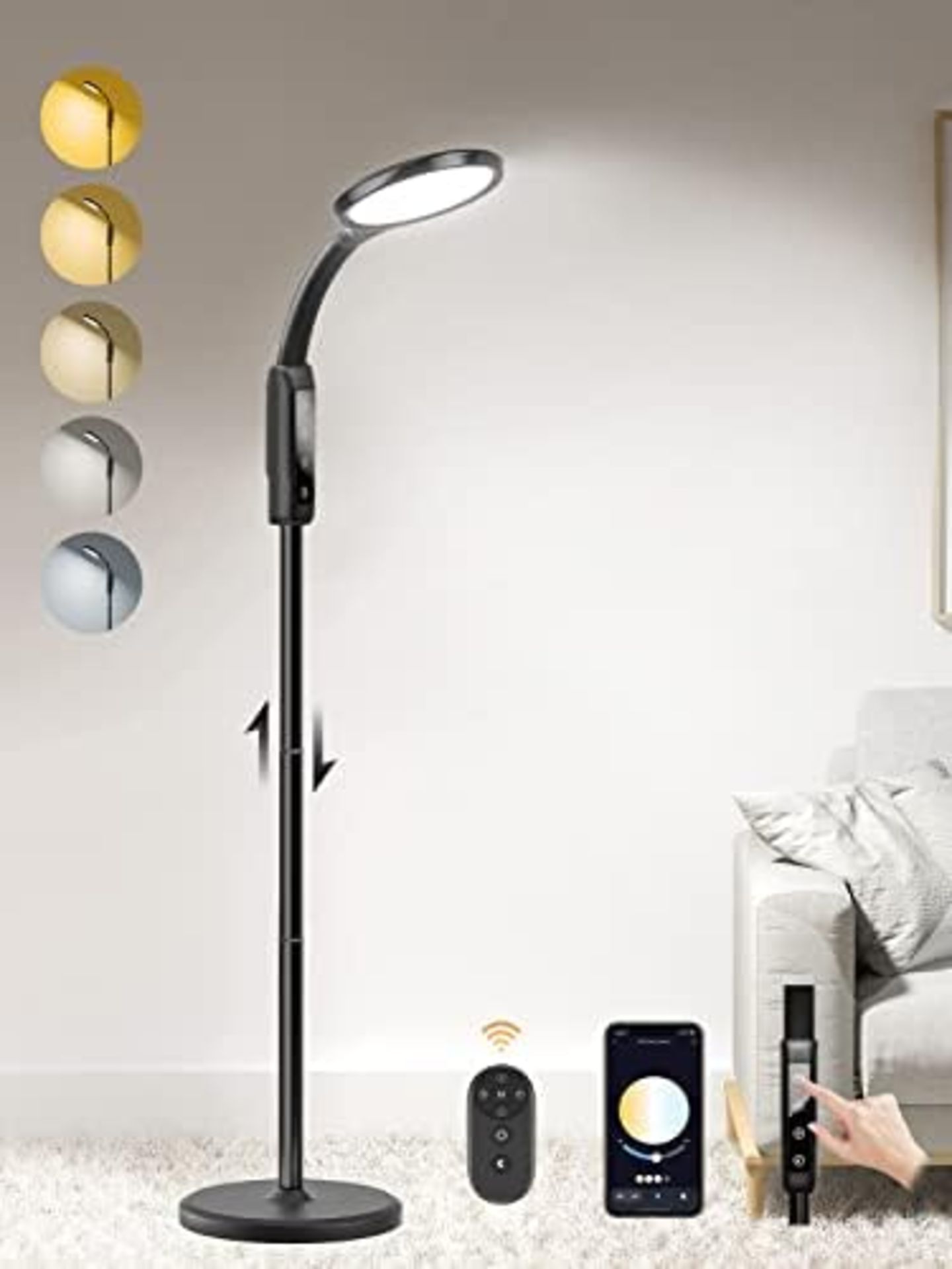 RRP £57.07 CRLL Floor Lamp for Living Room Rechargeable