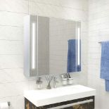 RRP £204.36 KAASUN Wall Mounted LED Bathroom Mirror Cabinet Sensor