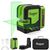 RRP £78.53 Huepar Laser Level Self Leveling Green Beam Outdoor Cross Line Laser Tool