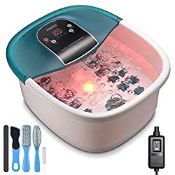 RRP £79.90 RENPHO Foot Spa Bath Massager with Heater Bubbles Vibration