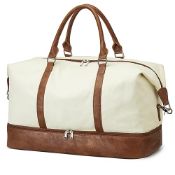 RRP £29.66 S-ZONE Weekender Bag for Women Large Overnight Bag