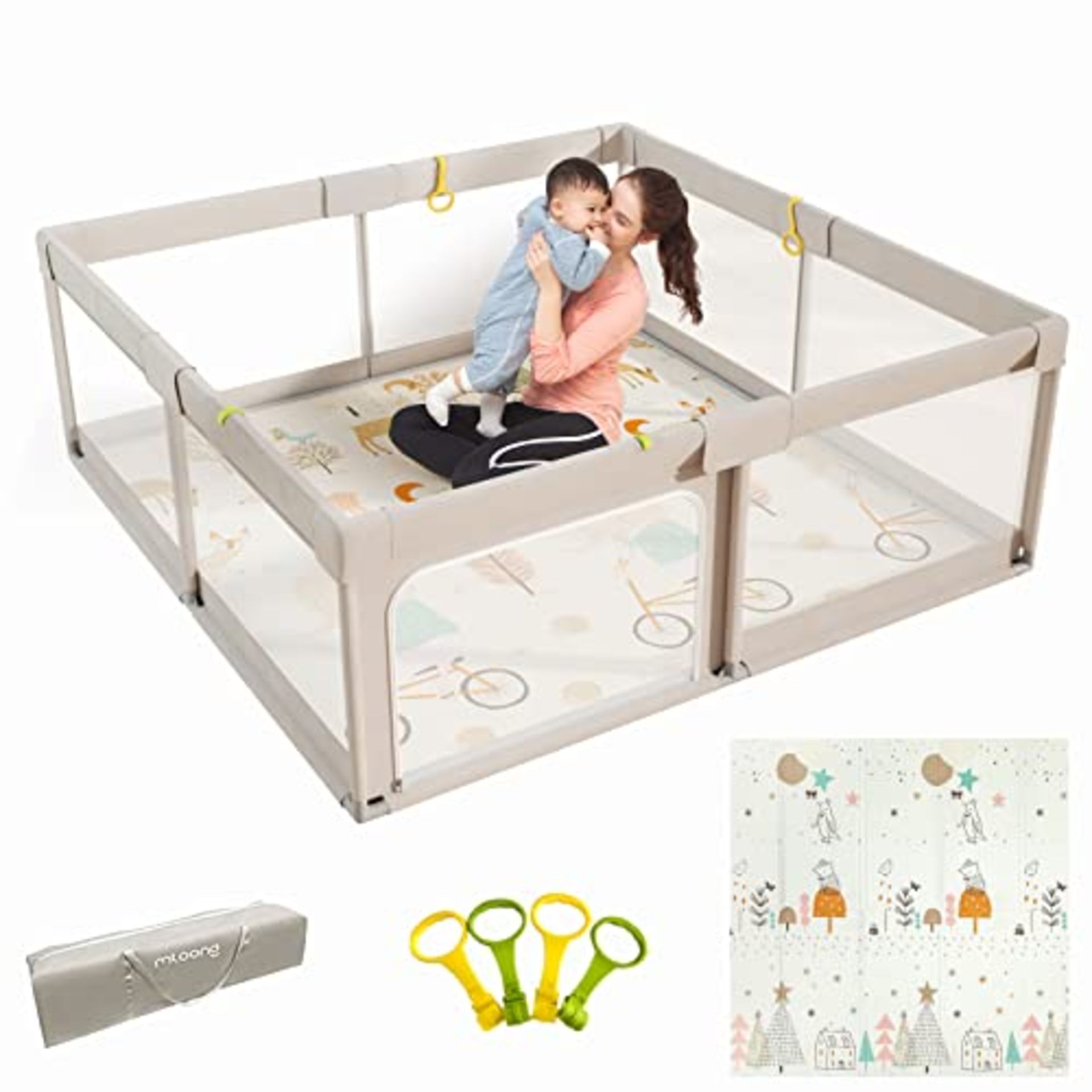 RRP £91.32 Mloong Baby Playpen with Mat