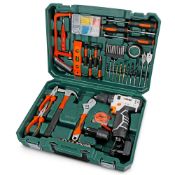 RRP £97.02 Hi-Spec Complete Hand Tool Kit Set. Cordless Screwdriver