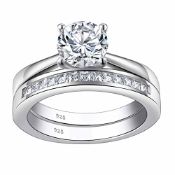 RRP £46.89 SHELOVES Solitaire Wedding Engagement Rings Bridal
