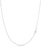 RRP £16.01 KEZEF Solid Sterling Silver 1mm Box Chain Necklace Made in Italy 30 Inch