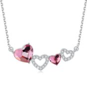RRP £12.55 SUE'S SECRET 4 Hearts Interlocking Pendant Necklace