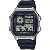RRP £34.85 Casio Men Digital Quartz Watch with Plastic Strap AE-1200WH-1CVEF