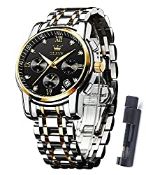 RRP £46.42 OLEVS Mens Watches Dress Designer Diamond Analog Quartz