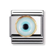 RRP £27.91 Nomination Composable Classic Greek Eyes Made of Stainless Steel and 18K Gold