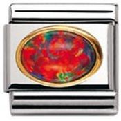 RRP £26.59 Nomination Composable Classic Gemstone Red Opal Oval