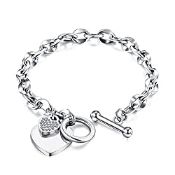 RRP £21.76 Eira Wen Swarovski Crystal Bracelet with Heart Charm