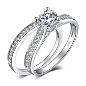 RRP £17.18 JewelryPalace 1ct Simulated Diamond Engagement Rings for Women