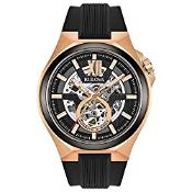 RRP £371.76 Bulova Men's Analogue Automatic Watch with Silicone Strap 98A177