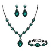 RRP £26.25 Ever Faith Costume Party Jewelry Art Deco Crystal Marquise